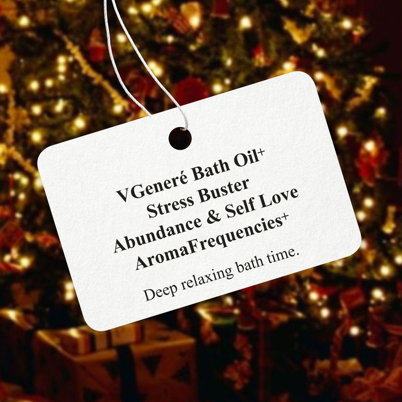VGenere Bath Oil + Stress Buster, Self Love & Abundance AromaFrequencies+ Gift Set (Save £16.00)
