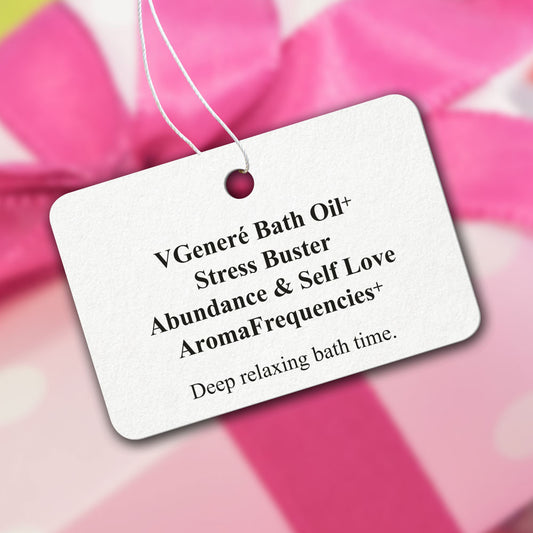 VGenere Bath Oil + Stress Buster, Self Love & Abundance AromaFrequencies+ Gift Set (Save £16.00)