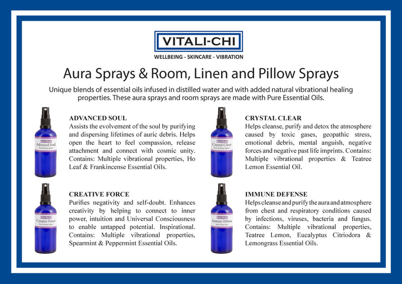 The Complete Set of Aura Spray, Room, Linen and Pillow Sprays