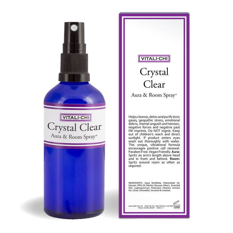 Crystal Clear Aura Spray & Room Spray with pure Teatree Lemon Essential Oil