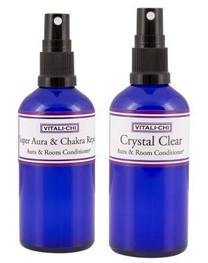 Crystal Clear Super Aura Spray Bundle Chakra Repair Cleanse Auric Bodies 50ml von Vitali-Chi 