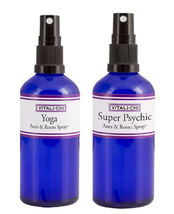 Vitali-Chi Super Psychic and Yoga Aura &amp; Room Spray Bundle – mit reinen ätherischen Ölen aus Zitrone und Patschuli, Lavendel und Elemiharz – 50 ml 