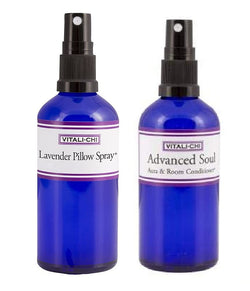 Vitali-Chi Advanced Soul and Lavender Pillow Aura & Room Spray Bundle - with Ho Leaf and Frankincense, Lavender and Chamomile Pure Essential Oils - 5