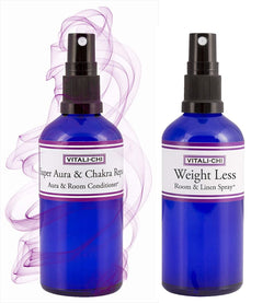 Vitali-Chi Weight Loss and Super Chakra Repair Aura & Room Spray Bundle - with Pink Grapefruit, Bergamot & Orange & Patchouli Pure Essential Oils - 5