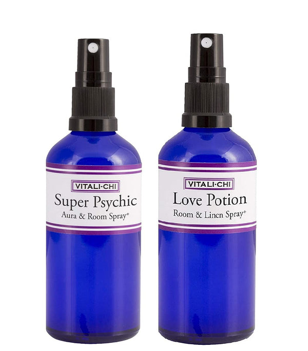 Need Love? Spiritual Connection? Solve and Save with Vitali-Chi Love Potion & Super Psychic Aura, Linen & Room Spray Bundle - with Ylang Ylang, Lemon