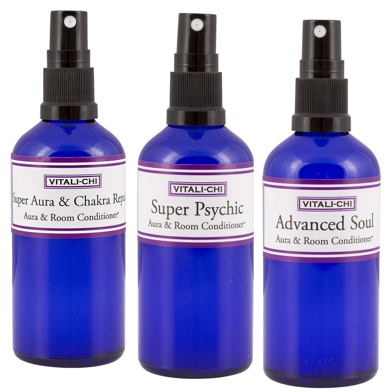 Pure Essential Air Purifying Sprays - Aura Spray Bundle - Super Aura and Chakra Repair, Super Psychic and Advanced Soul - mit Pure Essential Oils - 3 * 100ml 