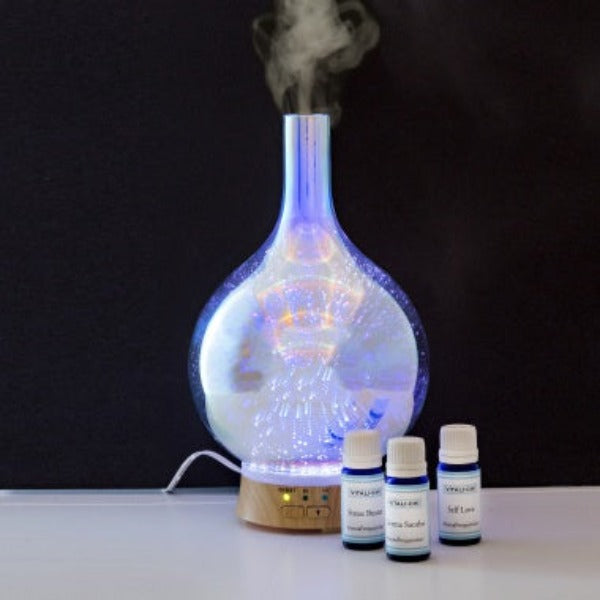 Free Deluxe Aroma Diffuser (with 6 Aroma Frequencies - Save £72) - Aroma Diffuser Humidifier With Oils - Vitali-Chi - Pure and Natural