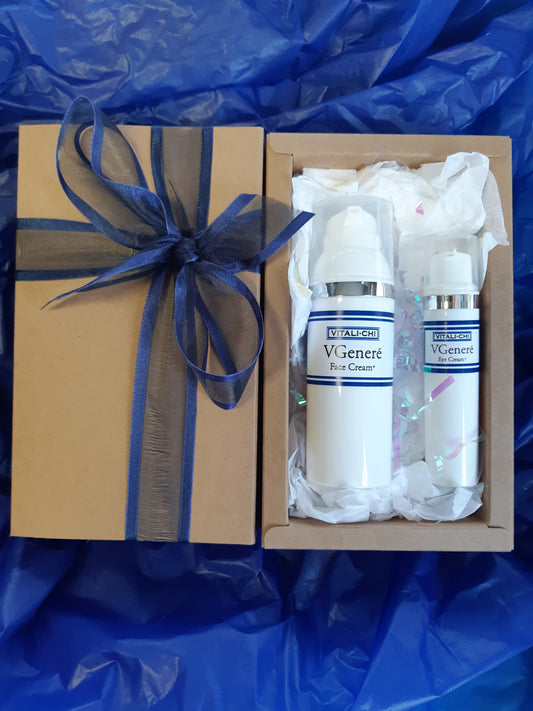 Face and Eye Cream  - All Skin Types - Eco Packaging with Bow Gift Set