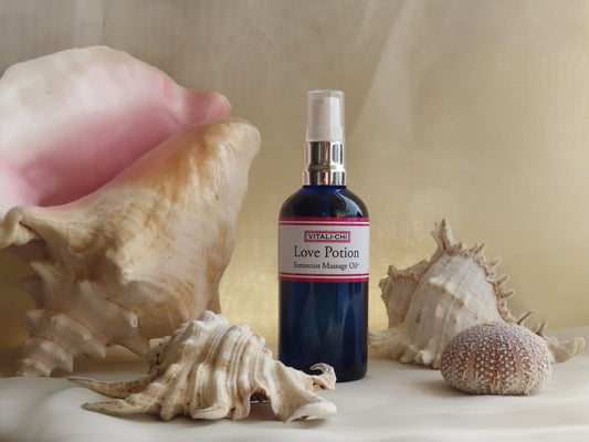 Love Potion Sensuous Massage Oil+ AND F-ree Eye Mask - Massage Oil Hand Made with 100% Organic  Sunflower Seed, Jojoba Seed, Hemp Seed, Rose Geranium and Ylang Ylang Oils
